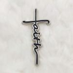 Faith Cross Enamel Pin Badge for Brooch