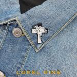 Jesus Christ & Cross Enamel Pins for Religious Faith