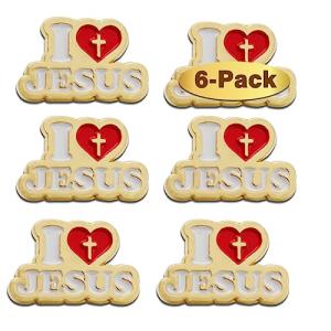 Gold Cross Lapel Pins for Men Women Jesus Love