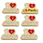 Gold Cross Lapel Pins for Men Women Jesus Love