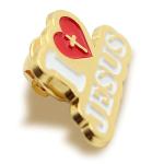 Gold Cross Lapel Pins for Men Women Jesus Love