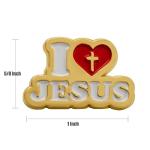 Gold Cross Lapel Pins for Men Women Jesus Love