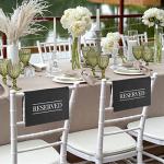 Black and White Reserved Seating Signs for Events