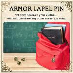 Christian Armor Lapel Pins Set - 16 Pcs