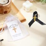 Bulk Gold Cross Pins with Cards and Bags
