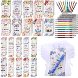 120-Piece Bible Gifts Set: Bookmarks, Pens, Notebooks, Bags