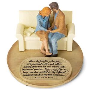 Praying Husband Wife United in The Spirit Sculpture