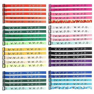 40pcs What Would Jesus Do Bracelets - Adjustable