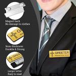Church Greeter Name Tag Set: Cross Design, Reusable