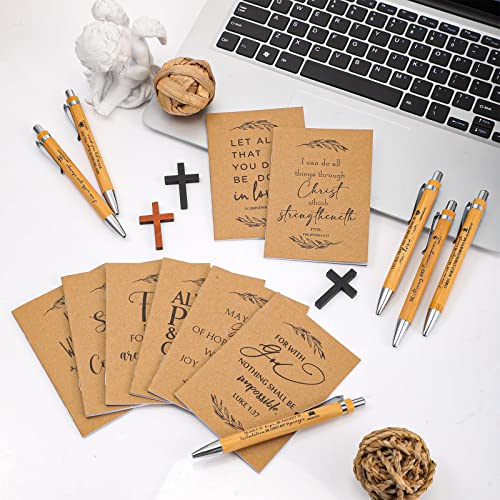 Jutom Christian Gift Set: Bible Verse Pens & Notebooks