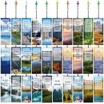 30 Christian Bookmarks with Cross Pendants and Quotes