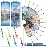 30 Christian Bookmarks with Cross Pendants and Quotes