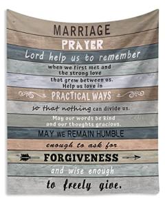 Marriage Prayer Blanket - Christian Decor Gift for Couples