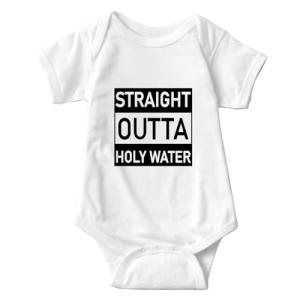 Holy Water Onesie: Baby Baptism Gift Bodysuit
