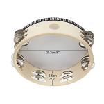 Adults' 8" Hand Held Tambourine with Metal Jingles