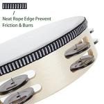 Adults' 8" Hand Held Tambourine with Metal Jingles