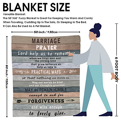 Marriage Prayer Blanket - Christian Decor Gift for Couples
