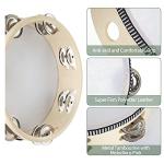 Adults' 8" Hand Held Tambourine with Metal Jingles