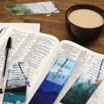 30 Christian Bookmarks with Cross Pendants and Quotes