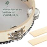 Adults' 8" Hand Held Tambourine with Metal Jingles