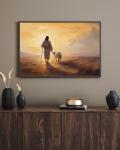Jesus and the Lost Lamb Christian Canvas Print