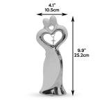 Christian Wedding Statue with Cross & Heart Poem