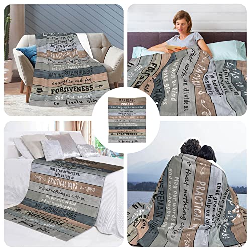 Marriage Prayer Blanket - Christian Decor Gift for Couples