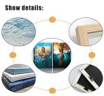 2 Pieces Framed Jesus Wall Art Set, Blue Ocean