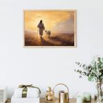 Jesus and the Lost Lamb Christian Canvas Print