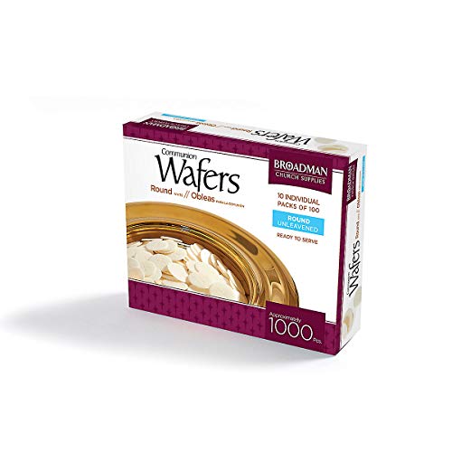 1000 Round White Communion Wafers: 10 Packs of 100