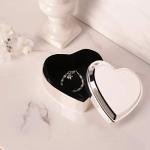 Personalized Heart Jewelry Keepsake Box with Engraved Cross