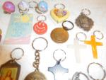 Vintage Religious Crosses, Jesus, Angels Key Chains - Set of 36
