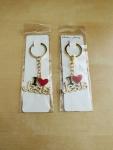 Gold Jesus Christian Charm Keychain Gift - Set of 2