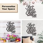 Christ Metal Wall Art: Philippians 4:13, 17"X13" Home Decor