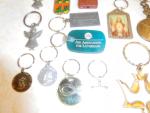 Vintage Religious Crosses, Jesus, Angels Key Chains - Set of 36