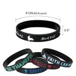 IDREAMBAND 20pc Bible Verse Silicone Wristbands, Inspirational Faith