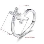 925 Sterling Silver Cross Ring for Women, Inspirational Easter Gift