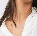 Heart Cross Birthstone Necklace for Girl - Baptism & Communion Gift