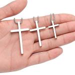 Stainless Steel Cross Pendant Necklace - Christian Gifts Men