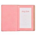 Gift Edition KJV Bible in Pink Floral Faux Leather