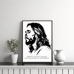 Framed Jesus Wall Art: Christian Home Serenity Decor