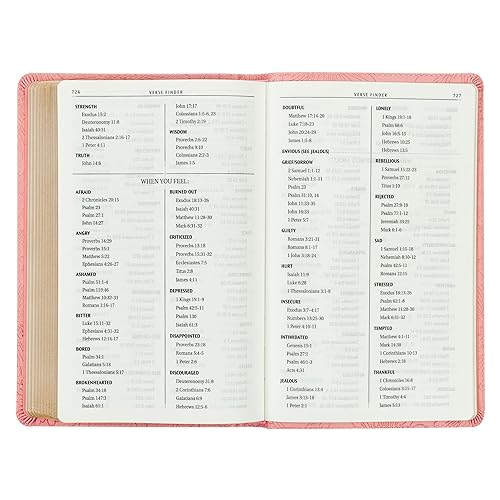 Gift Edition KJV Bible in Pink Floral Faux Leather