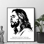 Framed Jesus Wall Art: Christian Home Serenity Decor