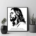Framed Jesus Wall Art: Christian Home Serenity Decor