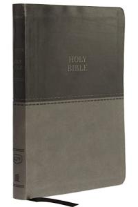 KJV Holy Bible: Large Print Thinline, Gray Leathersoft