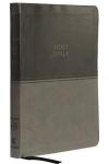KJV Holy Bible: Large Print Thinline, Gray Leathersoft