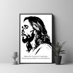 Framed Jesus Wall Art: Christian Home Serenity Decor