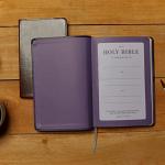 KJV Holy Bible: Large Print Thinline, Gray Leathersoft