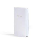 KJV White Imitation Leather Bible, Red Letter Gospel