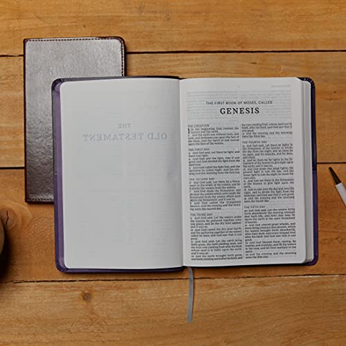 KJV Holy Bible: Large Print Thinline, Gray Leathersoft